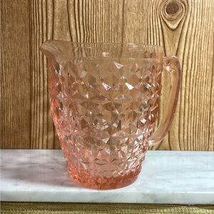 Vintage 1940’s Jeanette Pink Depression Glass Quart Pitcher